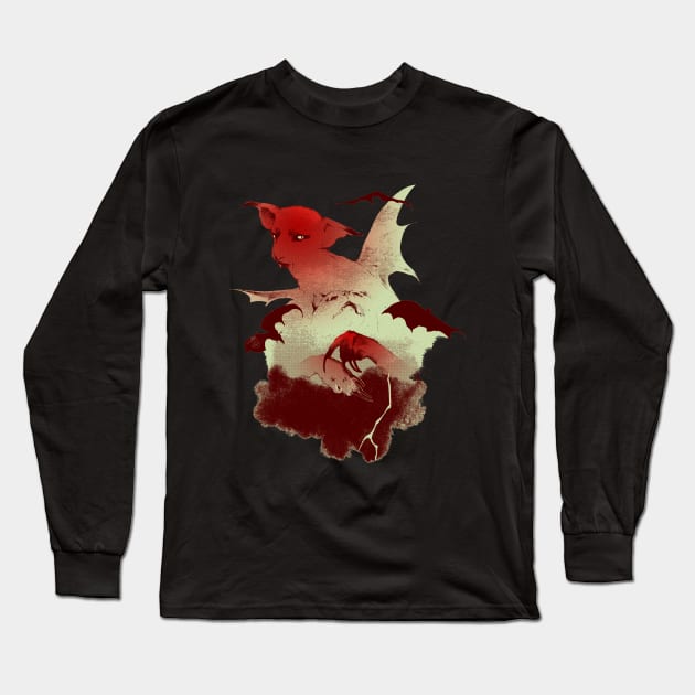 Vampire cats Long Sleeve T-Shirt by Anna Dietzel